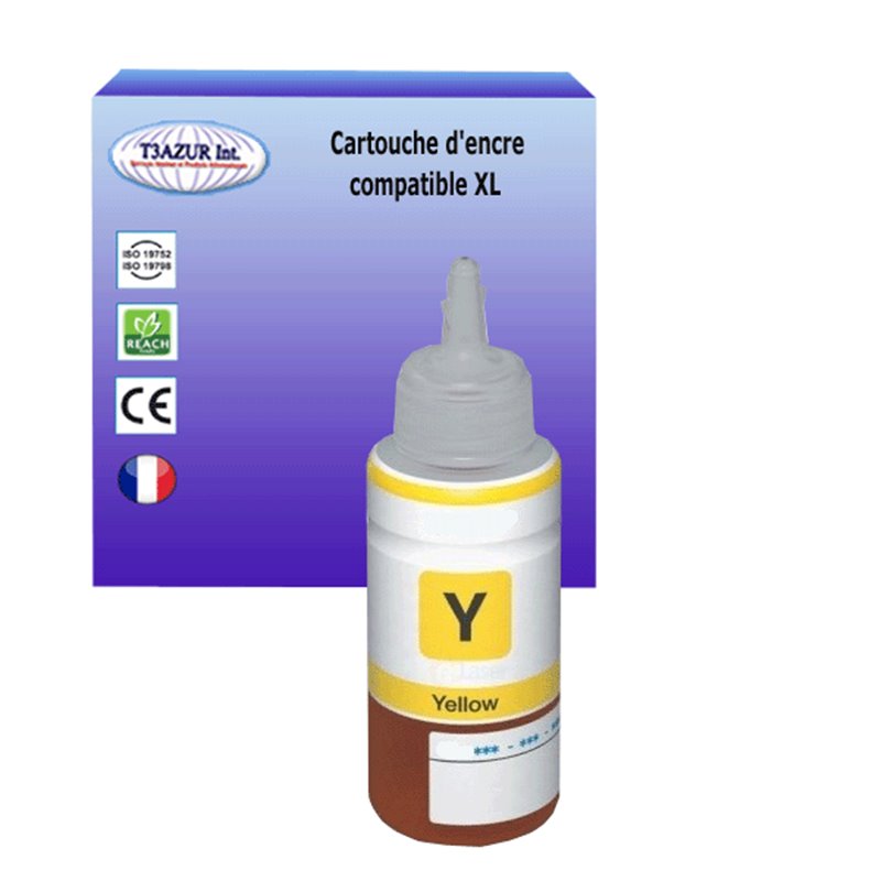 Cartouche compatible Epson T6734 (C13T67344A) -Jaune- 70ml