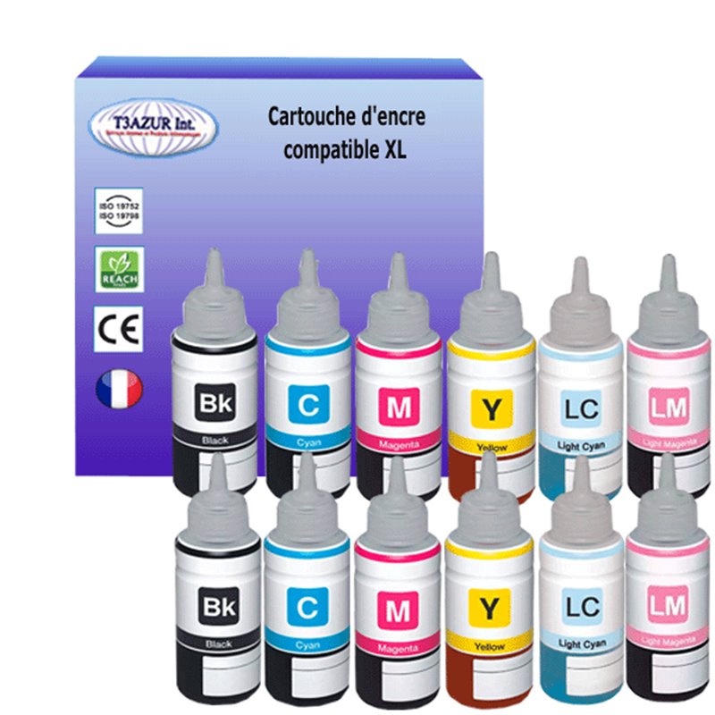 Lot de 12 Cartouches compatibles Epson T67XL - 70ml