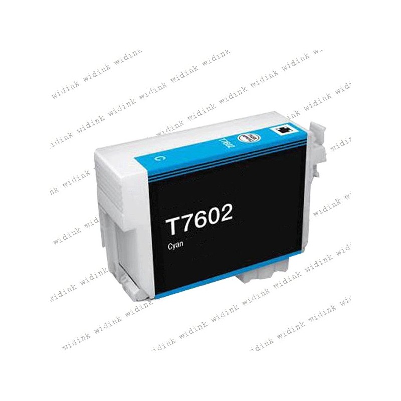Cartouche compatible Epson T7602 (C13T76024010) - Cyan - 25,90ml