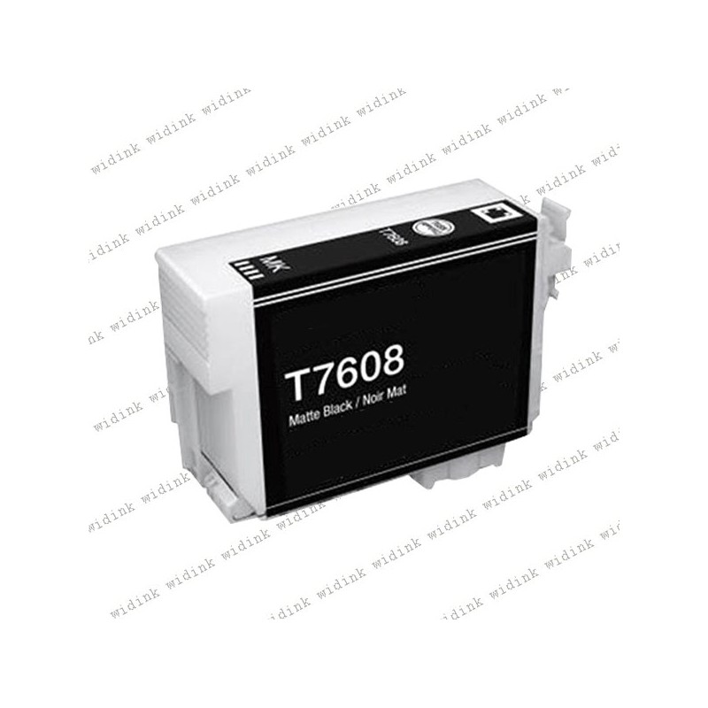 Cartouche compatible Epson T7608 (C13T76084010) - Noire Matt - 25,90ml