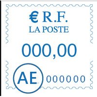 POSTBASE - COMPATIBLE FRANCOTYP POSTALIA - 580052303600 - ENCRE BLEUE - (TYPE AE / AT) - 2x 10ml