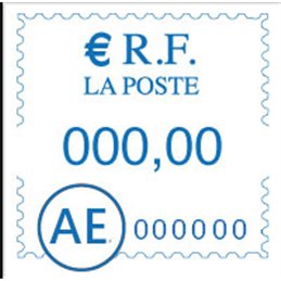 POSTBASE - COMPATIBLE FRANCOTYP POSTALIA - 580052303600 - ENCRE BLEUE - (TYPE AE / AT) - 2x 10ml