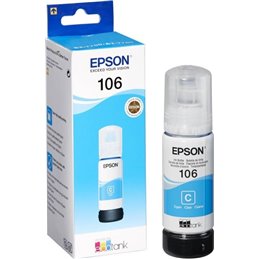 Epson 106 Cyan - Bouteille d'encre d'origine C13T00R240