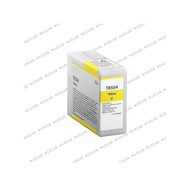 Cartouche compatible Epson T8504 (C13T850400)- Jaune- 80ml