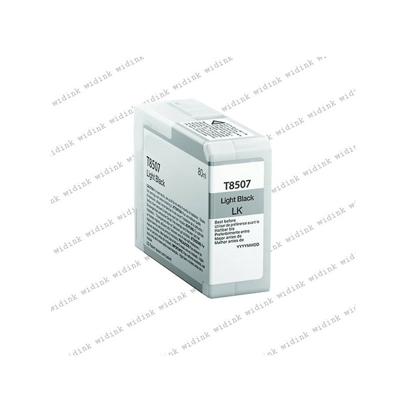 Cartouche compatible Epson T8507 (C13T850700)- Light Noire - 80ml