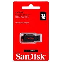 Sandisk Cruzer Blade USB 2.0 Mémoire 32 Go - Ultra Compact - Couleur Noir/Rouge