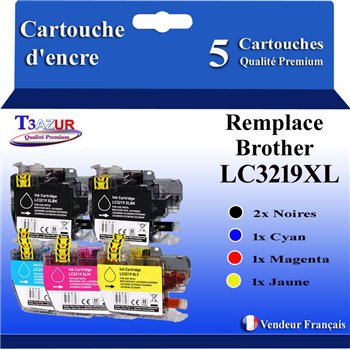 Lot de 5 Cartouche compatible Brother LC3217/LC3219XL