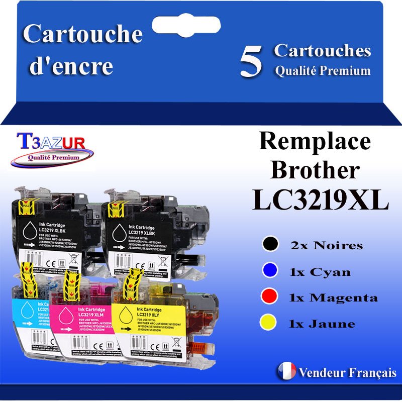 Lot de 5 Cartouche compatible Brother LC3217/LC3219XL