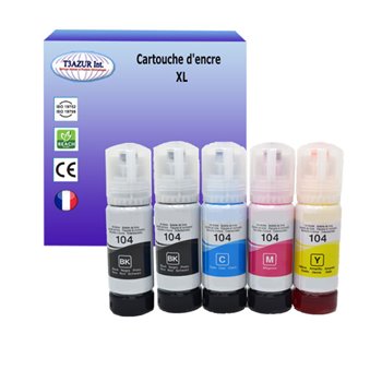 Lot de 5 Encres compatibles Epson 104 - 70ml