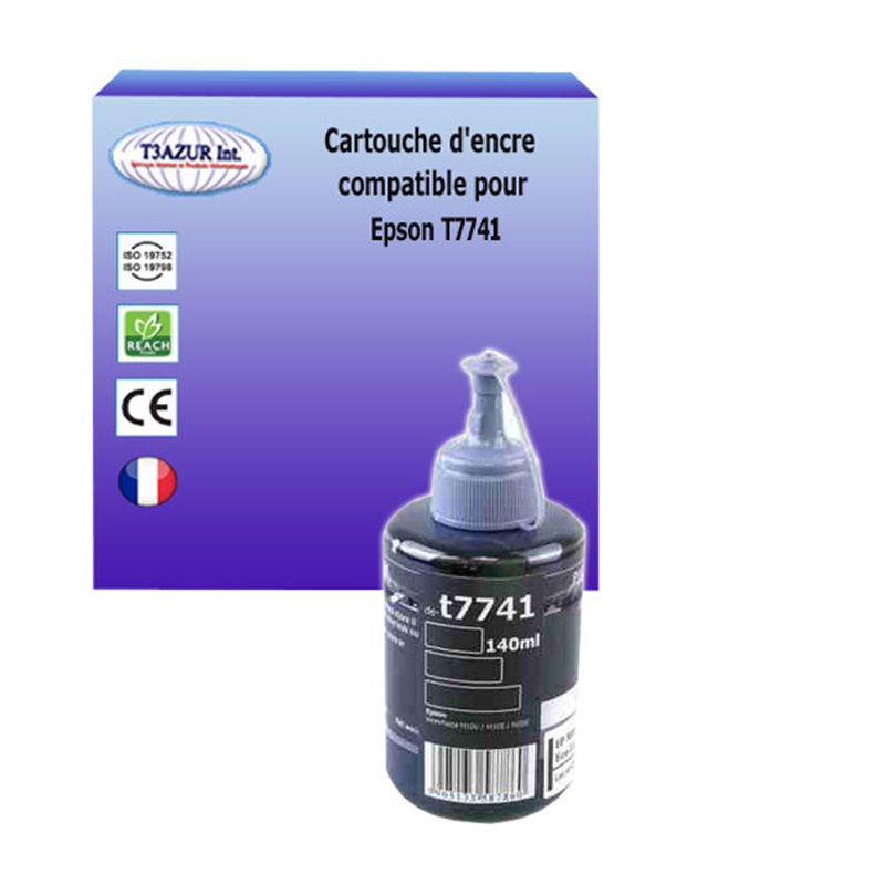 Cartouche compatible Epson T7741 (C13T774140)  - Noire 140ml