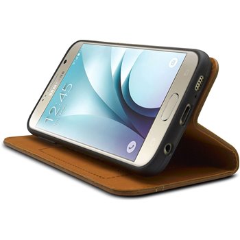 Étui en cuir iHosen pour Samsung S7 - Marron