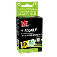 Uprint - Cartouche d'encre compatible avec HP 305XL (3YM62AE/3YM61AE) - Noire - 700p