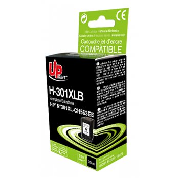 Uprint - Cartouche compatible HP 301XL (CH561EE/CH563EE) - Noire - 20ml