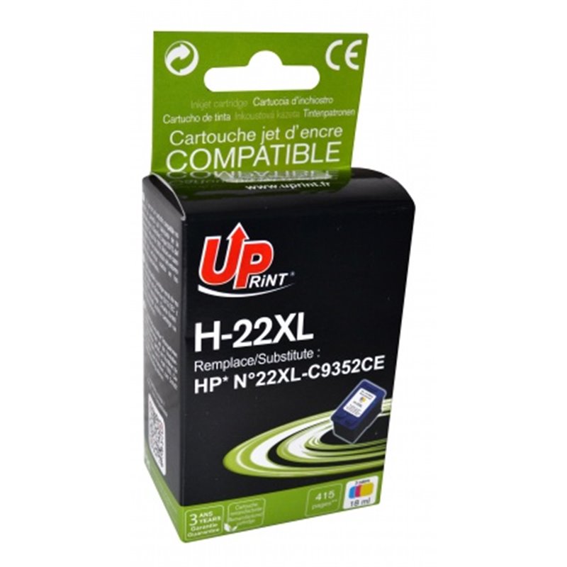 Uprint - Cartouche compatible HP 22XL (C9352AE/C9352CE) - 3Couleur - 16ml