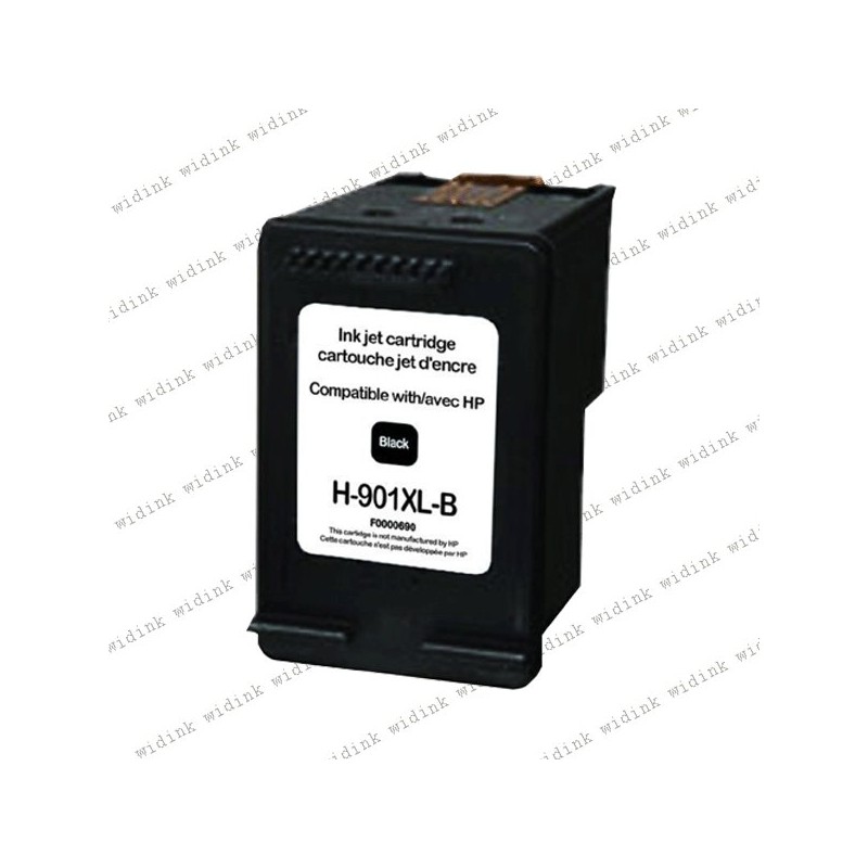 Cartouche compatible HP 901XL (CC653AE/CC654AE) - Noire - 18ml