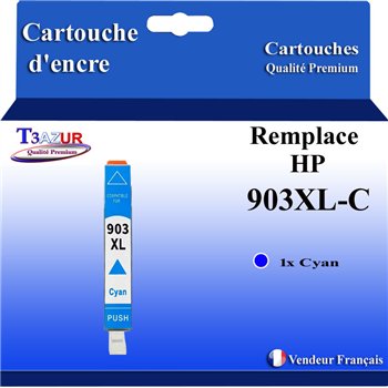 Cartouche compatible HP 903XL (T6M03AE/T6L87AE) - Cyan - 825 pages