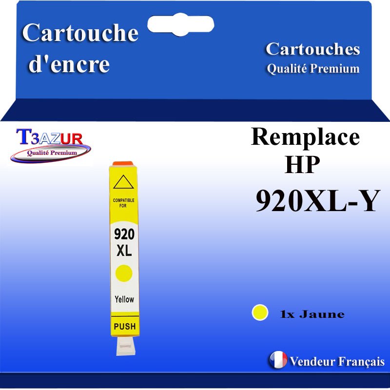 Cartouche compatible HP 920XL (CD974AE) - Jaune- 14,60ml