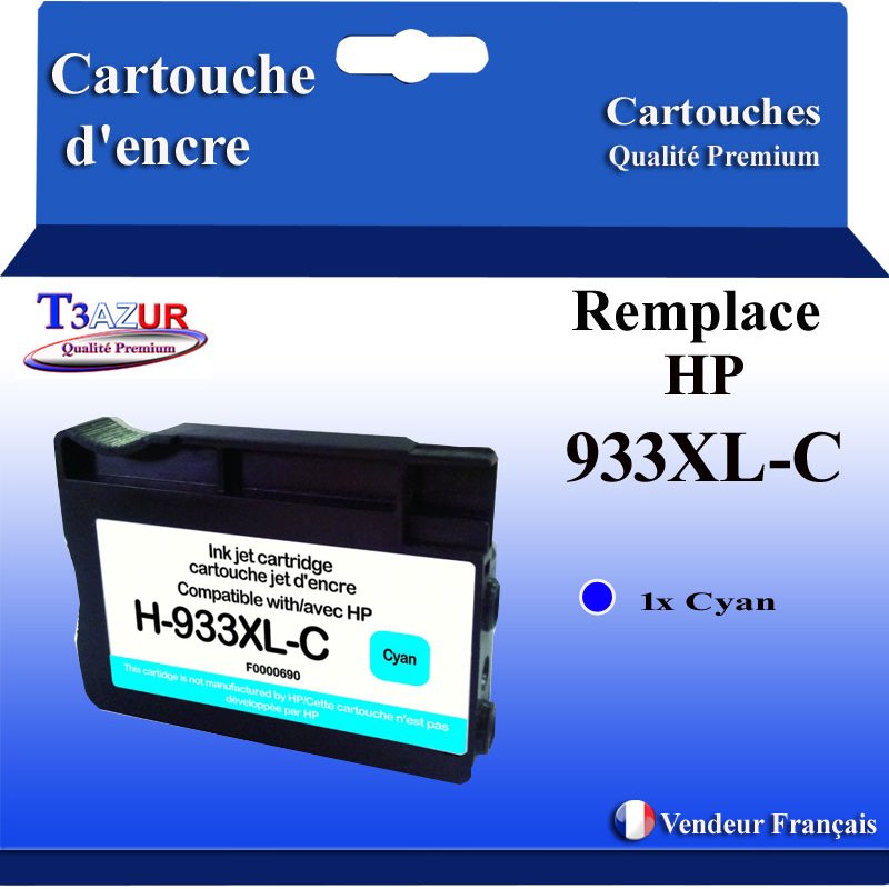 Cartouche compatible HP 933XL (CN054AE) - Cyan- 14ml