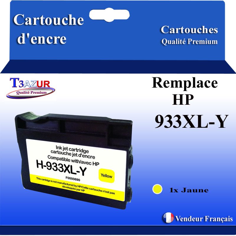 Cartouche compatible HP 933XL (CN056AE) - Jaune -14ml