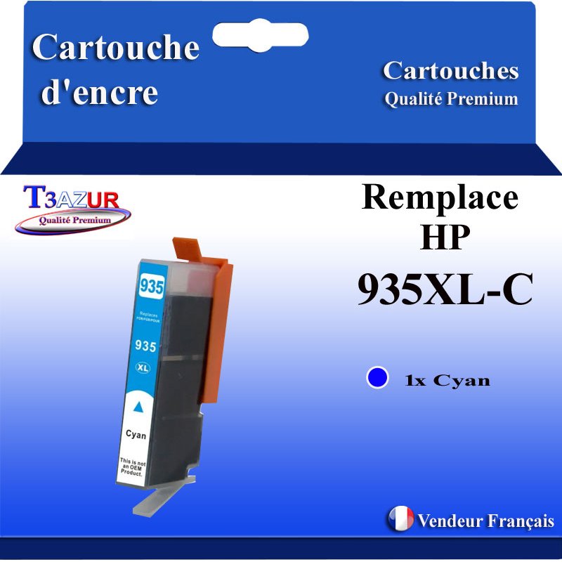 Cartouche compatible HP 935XL (C2P24AE/C2P20AE) - Cyan - 825 pages