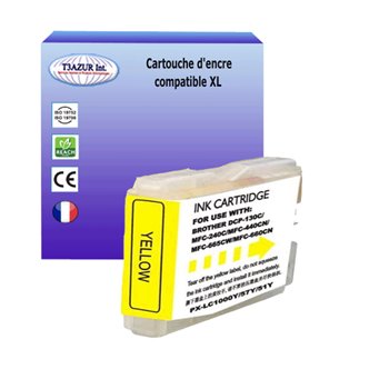 Cartouche compatible Brother LC1000/LC970 XL Jaune