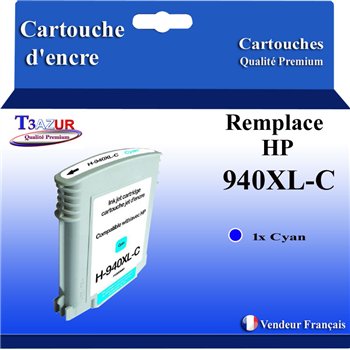 Cartouche compatible HP 940XL (C4907AE) - Cyan - 29ml