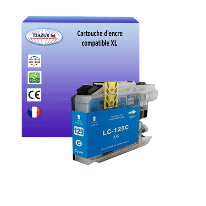 Cartouche compatible Brother LC-125XLC - Cyan