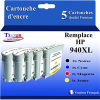 Cartouche compatible HP 940XL (C4909AE) - Jaune - 29ml