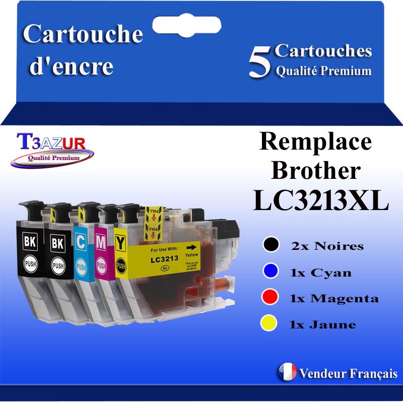 Lot de 5 Cartouches compatibles Brother LC3213 / LC3211XL