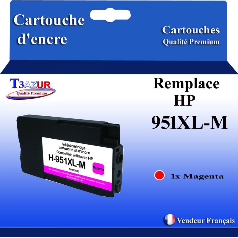 Cartouche compatible HP 951XL (CN047AE/CN051AE) - Magenta - 26ml