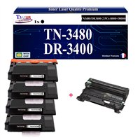 4xToners+Tambour compatibles Brother TN3430/ TN3480/ DR3400