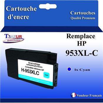 Cartouche compatible HP 953XL (F6U16AE/F6U12AE) - Cyan - 26ml