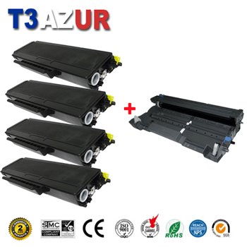 Tambour+ 4 Toner compatible Brother TN3130/ TN3170/ TN3280/ DR3100/ DR3200