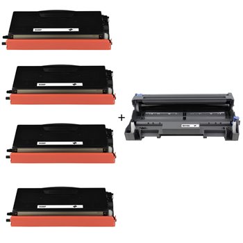 Tambour+ 4 Toner compatible Brother TN3130/ TN3170/ TN3280/ DR3100/ DR3200