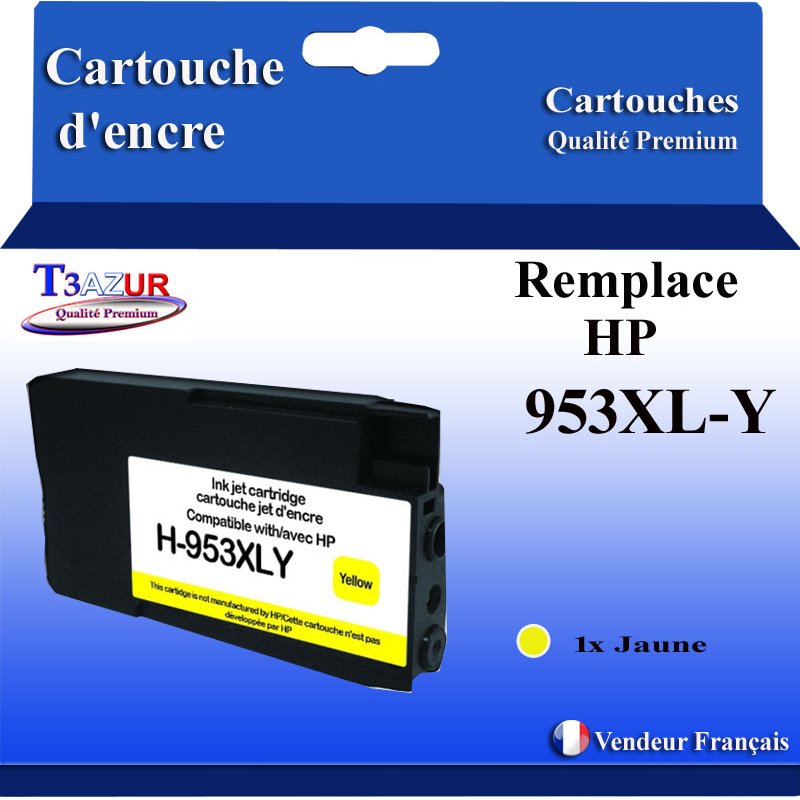 Cartouche compatible HP 953XL (F6U18AE/F6U14AE) - Jaune - 26ml