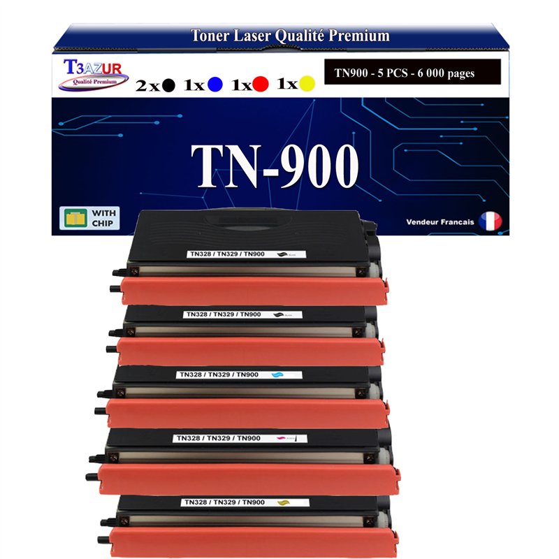 Lot de 4 Toners compatibles Brother TN900