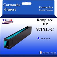 Cartouche compatible HP 971XL (CN626AE/CN622AE) - Cyan - 110ml