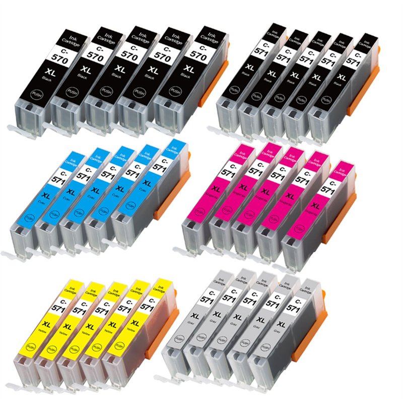 Lot de 30 Cartouches compatibles Canon PGI570/CLI571Gy XL
