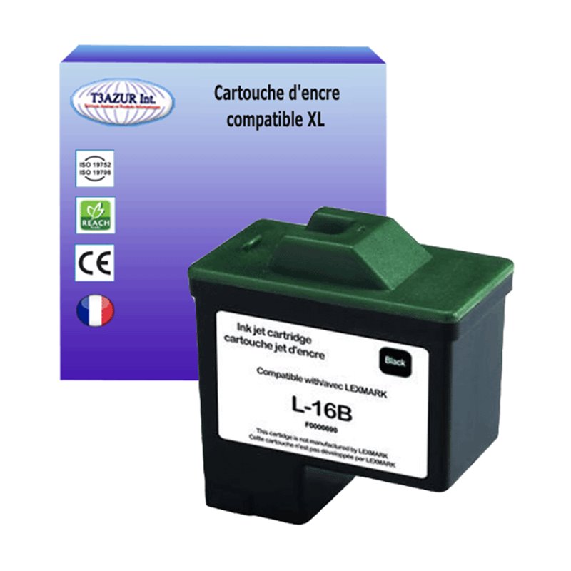 Cartouche compatible Lexmark 16/17 (10N0016E/10NX217E) - Noire - 15ml