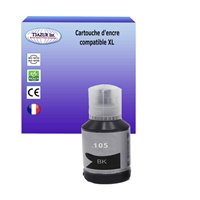 Bouteille encre compatible EPSON 105 (C13T00Q140) - Noire 140ml