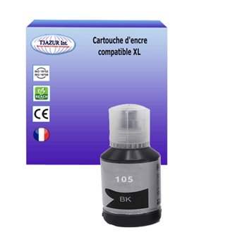 Bouteille encre compatible EPSON 105 (C13T00Q140) - Noire 140ml