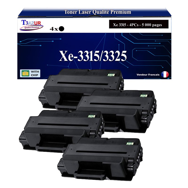 4x Toners compatibles Xerox WorkCentre 3315/3325 (106R02311/106R02313)- 5 000 pages 4x Toners compatibles Xerox WorkCentre 3315/3325 (106R02311/106R02313)- 5 000 pages