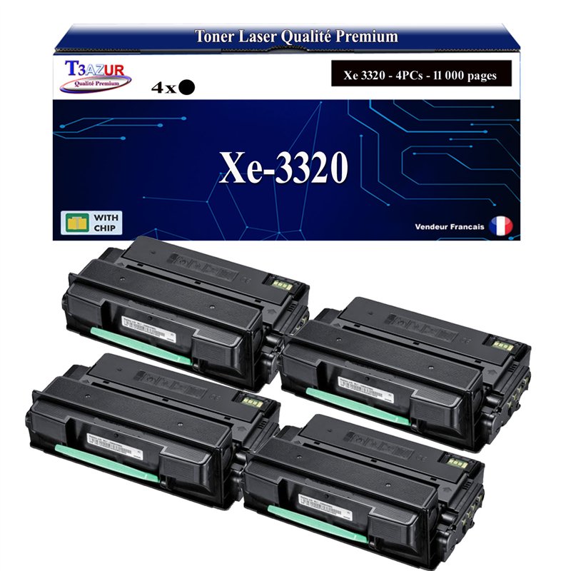 4x Toners compatibles Xerox Phaser 3320 (106R02307)- 11 000 pages 4x Toners compatibles Xerox Phaser 3320 (106R02307)- 11 000 pages