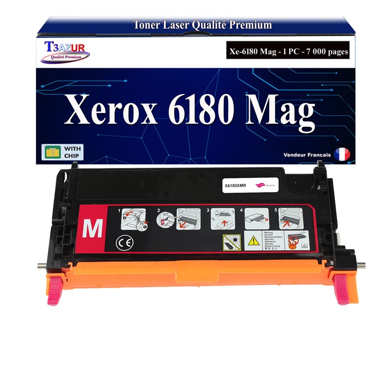 Toner compatible Xerox Phaser 6180 (113R00724)-Magenta - 7 000 pages