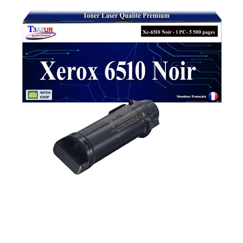 Toner compatible Xerox Phaser 6510/WorkCentre 6515 (106R03480/106R03476)-Noire -5 500 pages