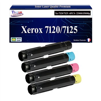 4x Toners compatibles Xerox WorkCentre 7120/ 7125/ 7220/ 7225