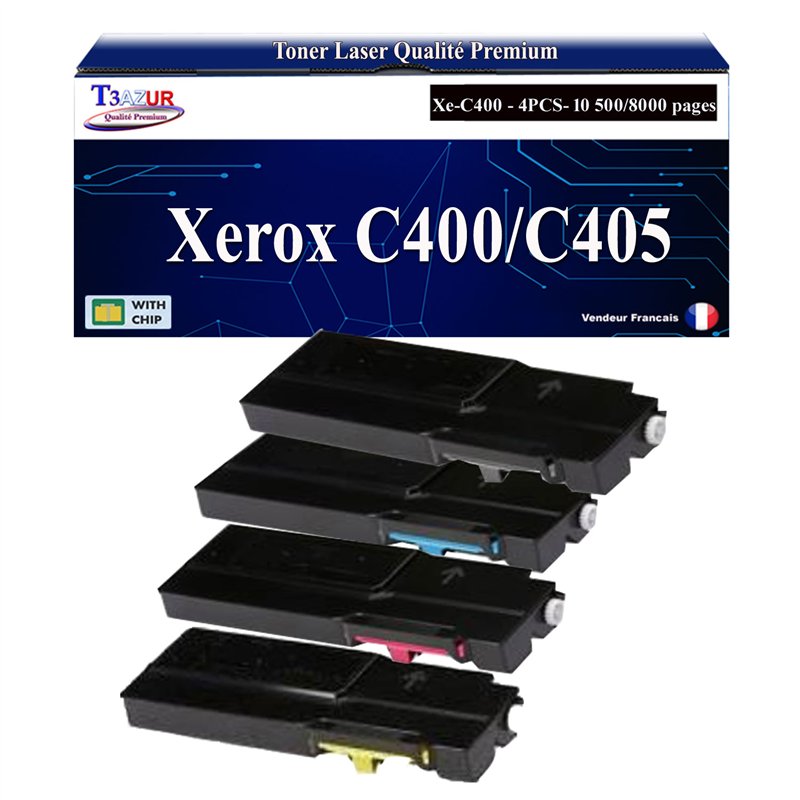 Toner compatible Xerox VersaLink C400/C405 (106R03528/106R03516/106R03500)- Noire -10 500 pages