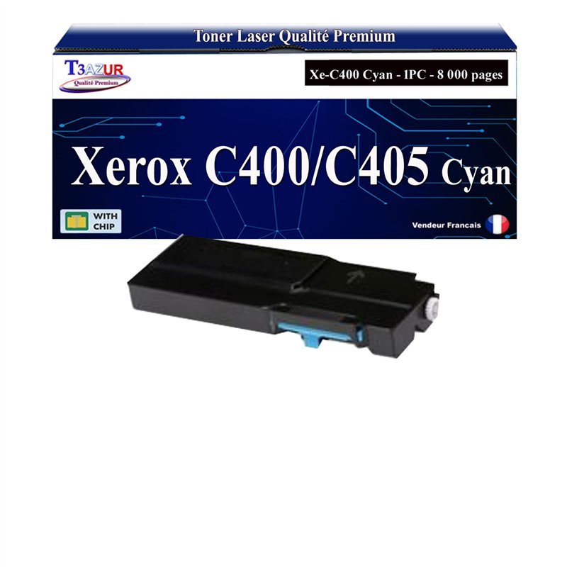 Toner compatible Xerox VersaLink C400/C405 (106R03530/106R03518/106R03502)- Cyan -8 000 pages