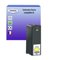 Cartouche compatible Lexmark 100XL (14N1071E/14N1095E/14N0902E/14N0922E) - Jaune -12,50ml