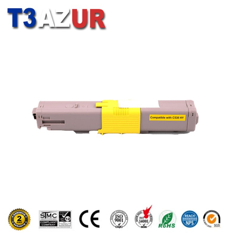 Toner compatible OKI C310/C510/MC351/MC361 (44469704)- Jaune- 2 000 pages